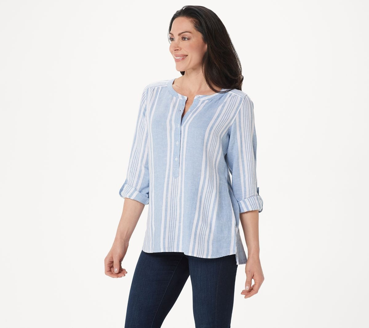 Striped Yarn Dyed Woven Top