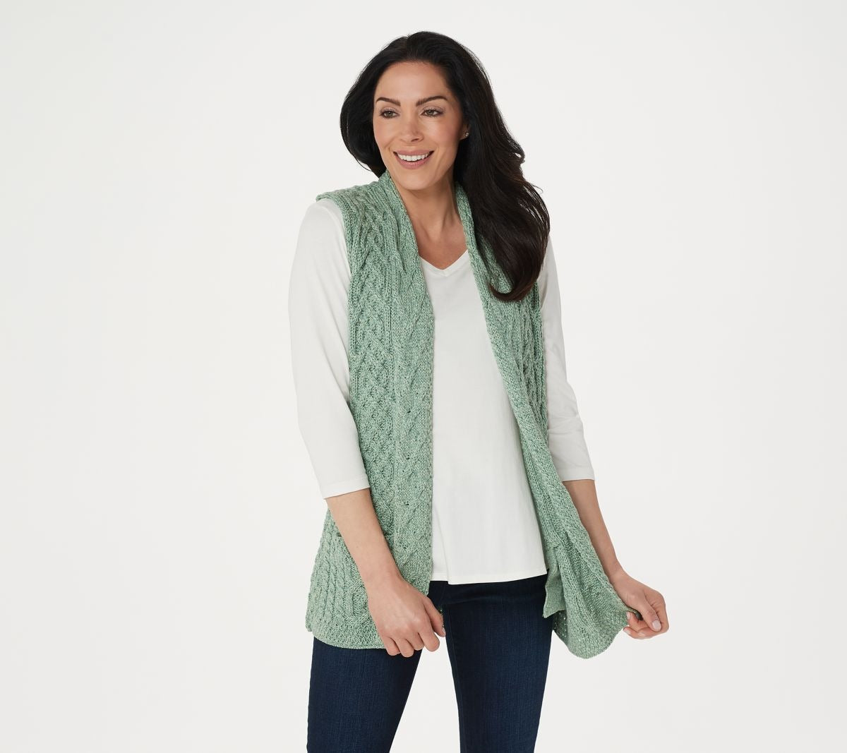 Wool Open Front Vest