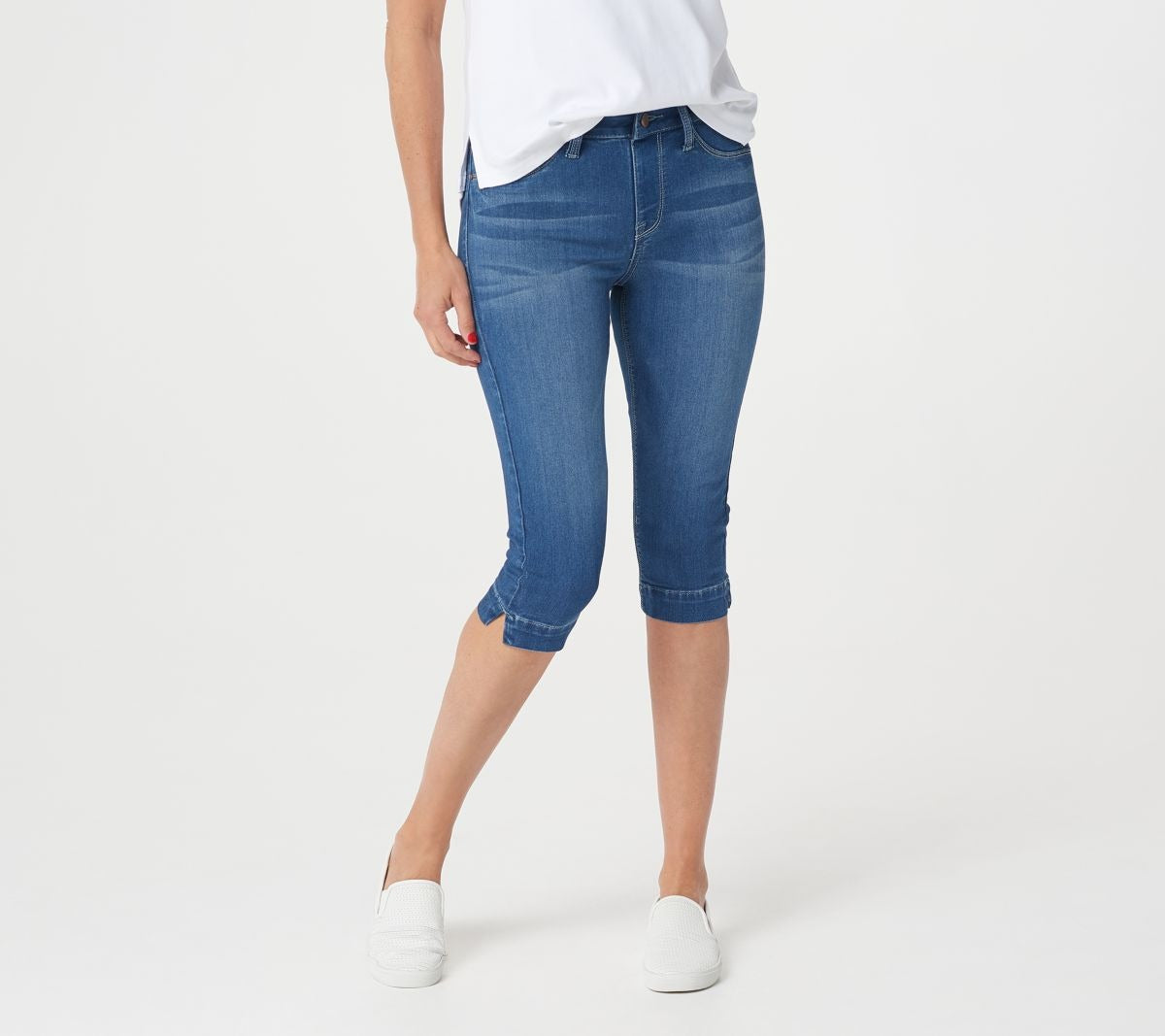 Silky Denim Pedal Pusher Pull-On