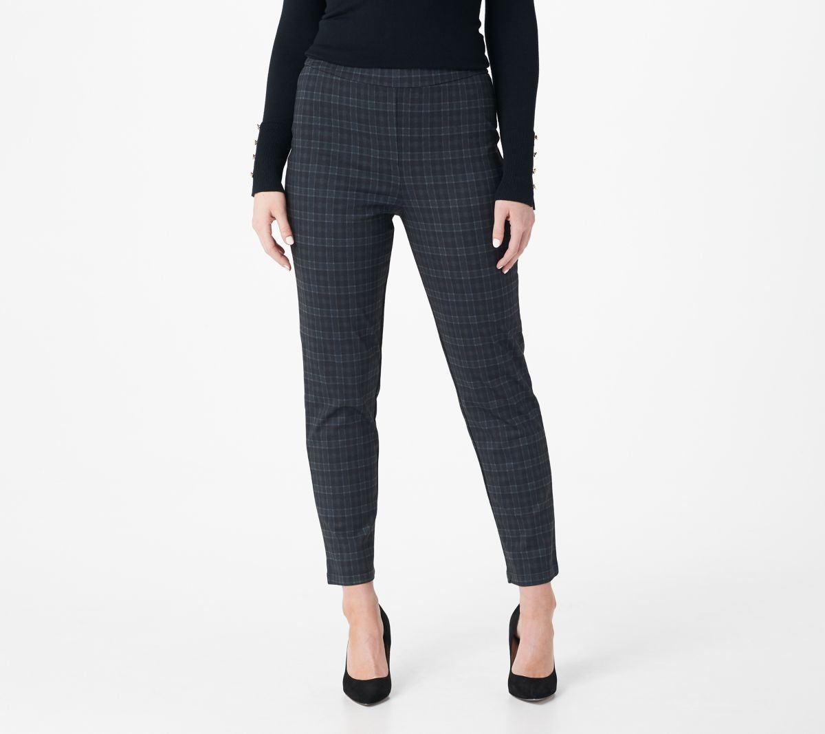 Length Plaid Pull-On Ankle