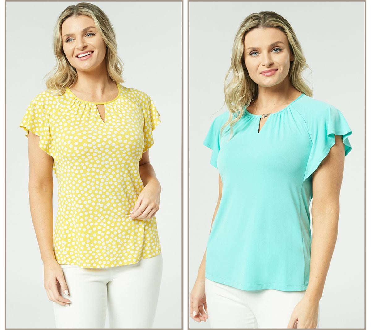 Set of 2 Liquid Knit Flutter