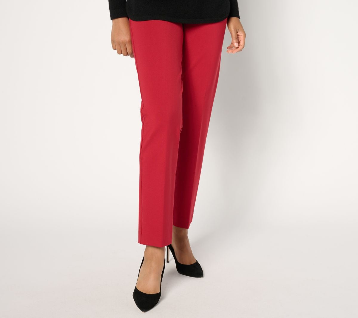 Ponte Knit Straight-Leg