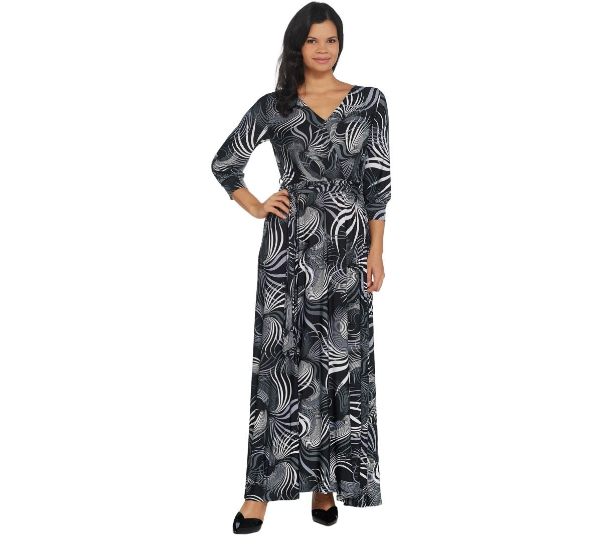 Wrap Front Maxi Dress