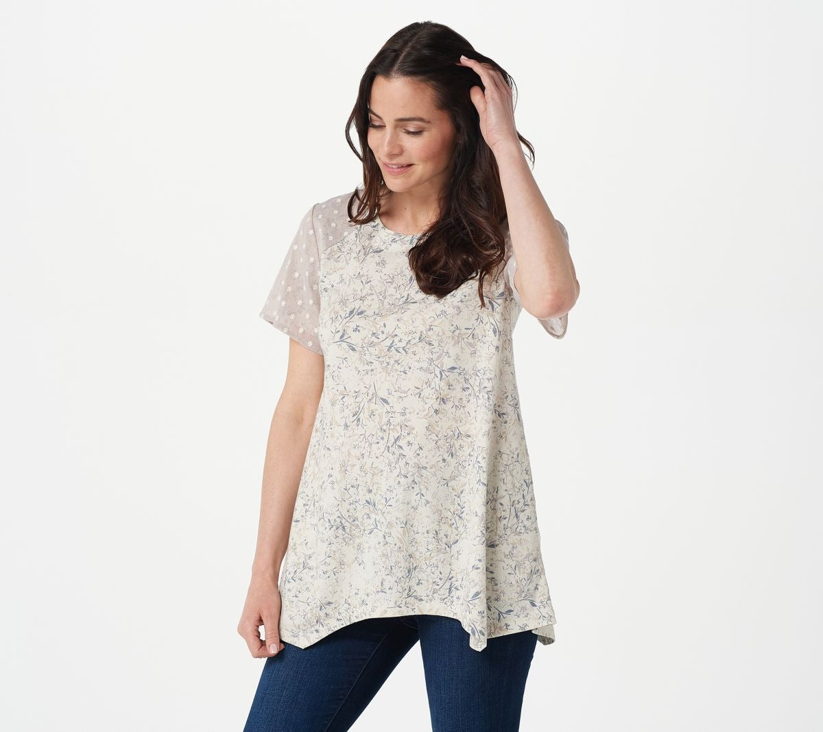 Printed Cotton Modal Top