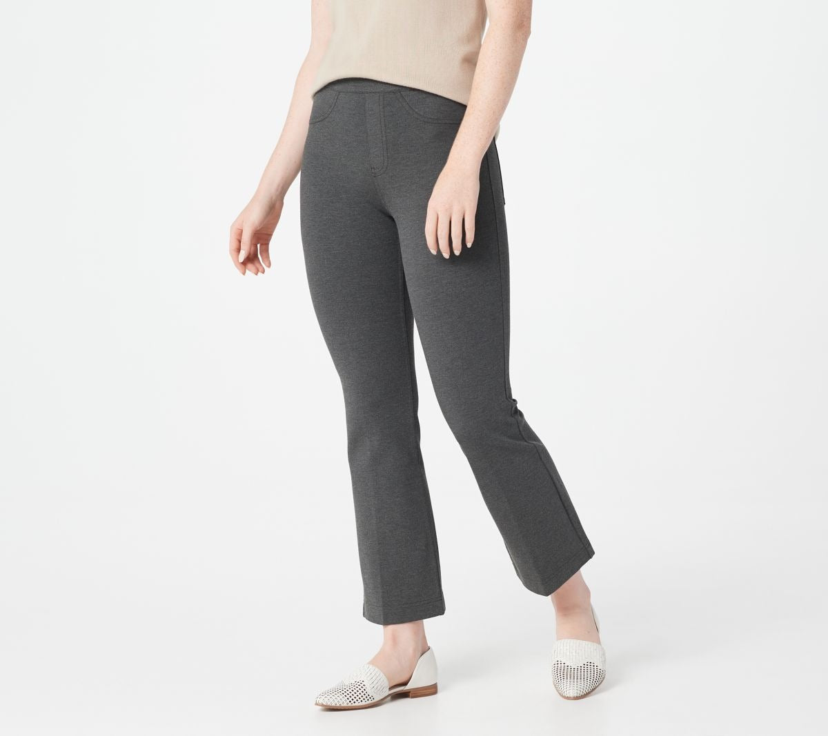 Cropped Flare Ponte Pant- Regular