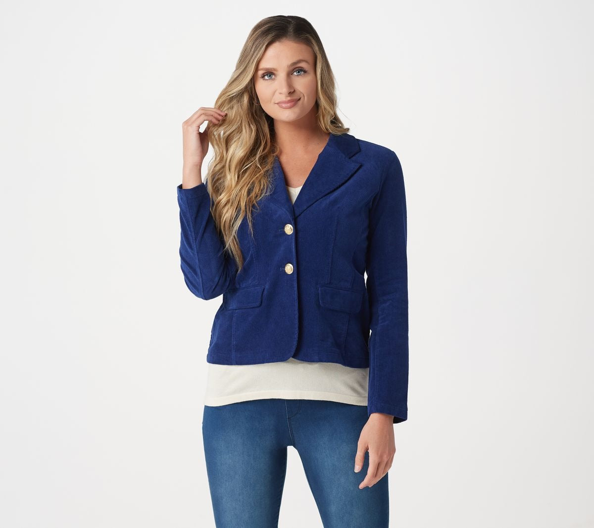 Corduroy 2-Button Blazer