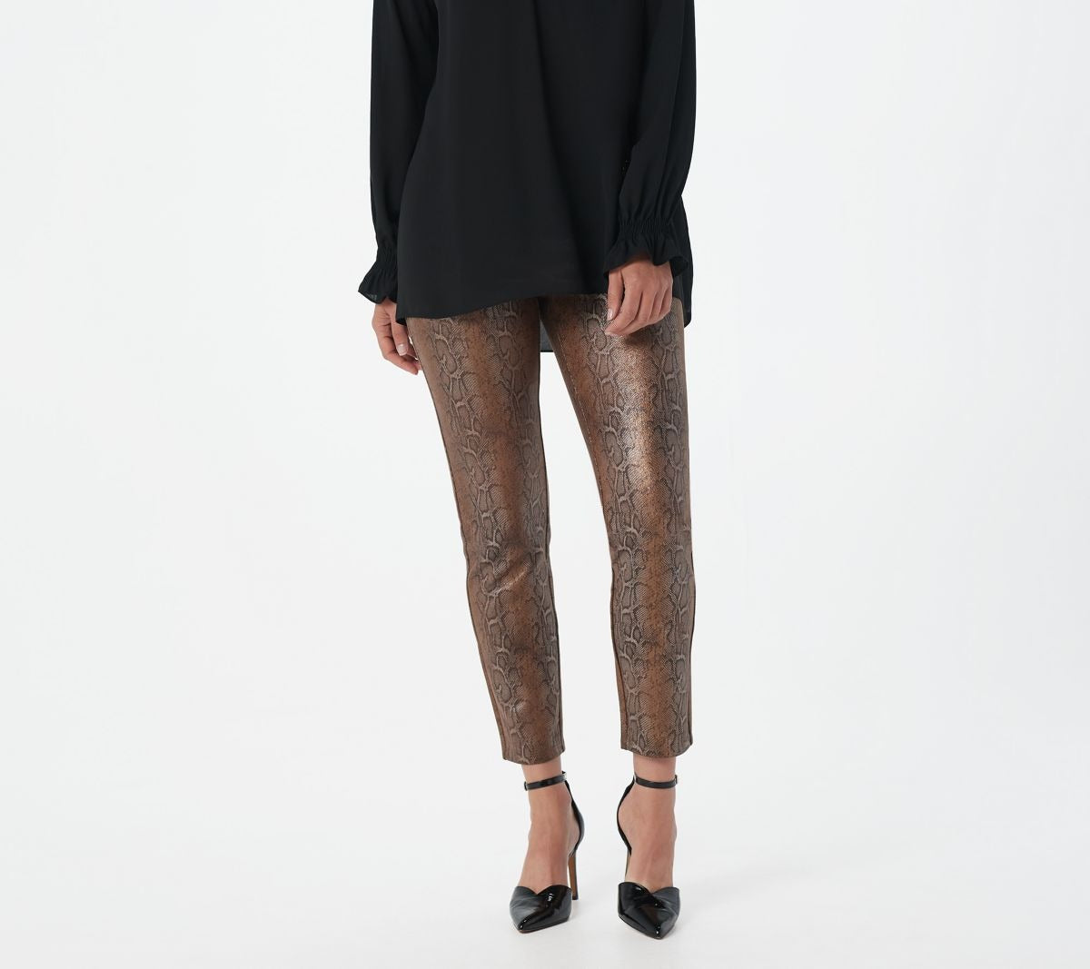 Metallic Printed Scuba Leggings