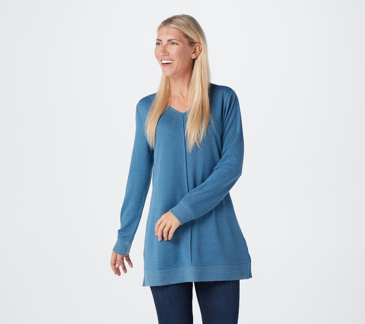 Brushed Heavenly Jersey V-Neck