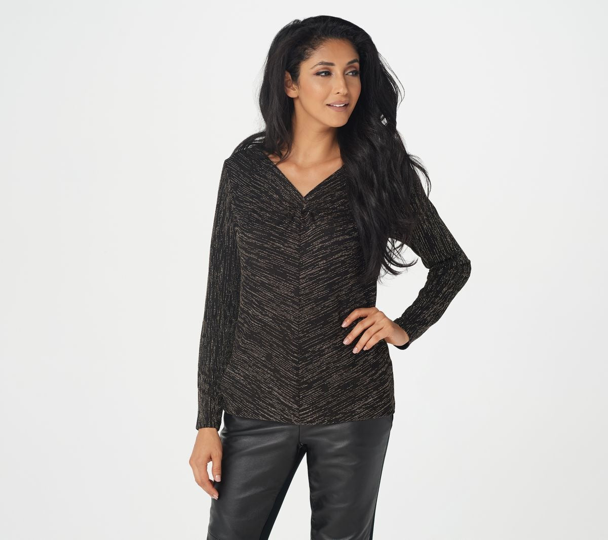 Raindrop Lurex Twist Front