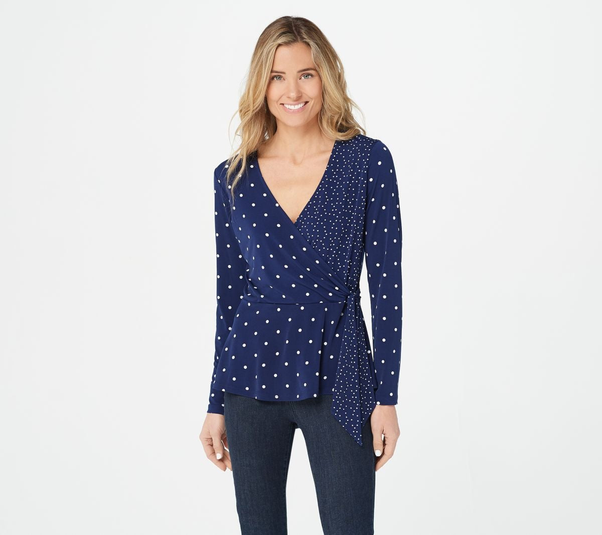 Printed Liquid Knit Faux Wrap