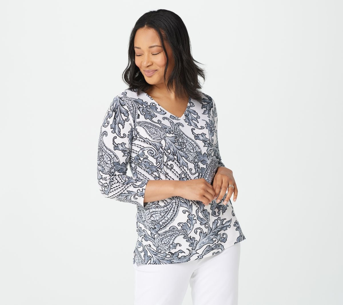 Status Print Paisley Pullover Knit