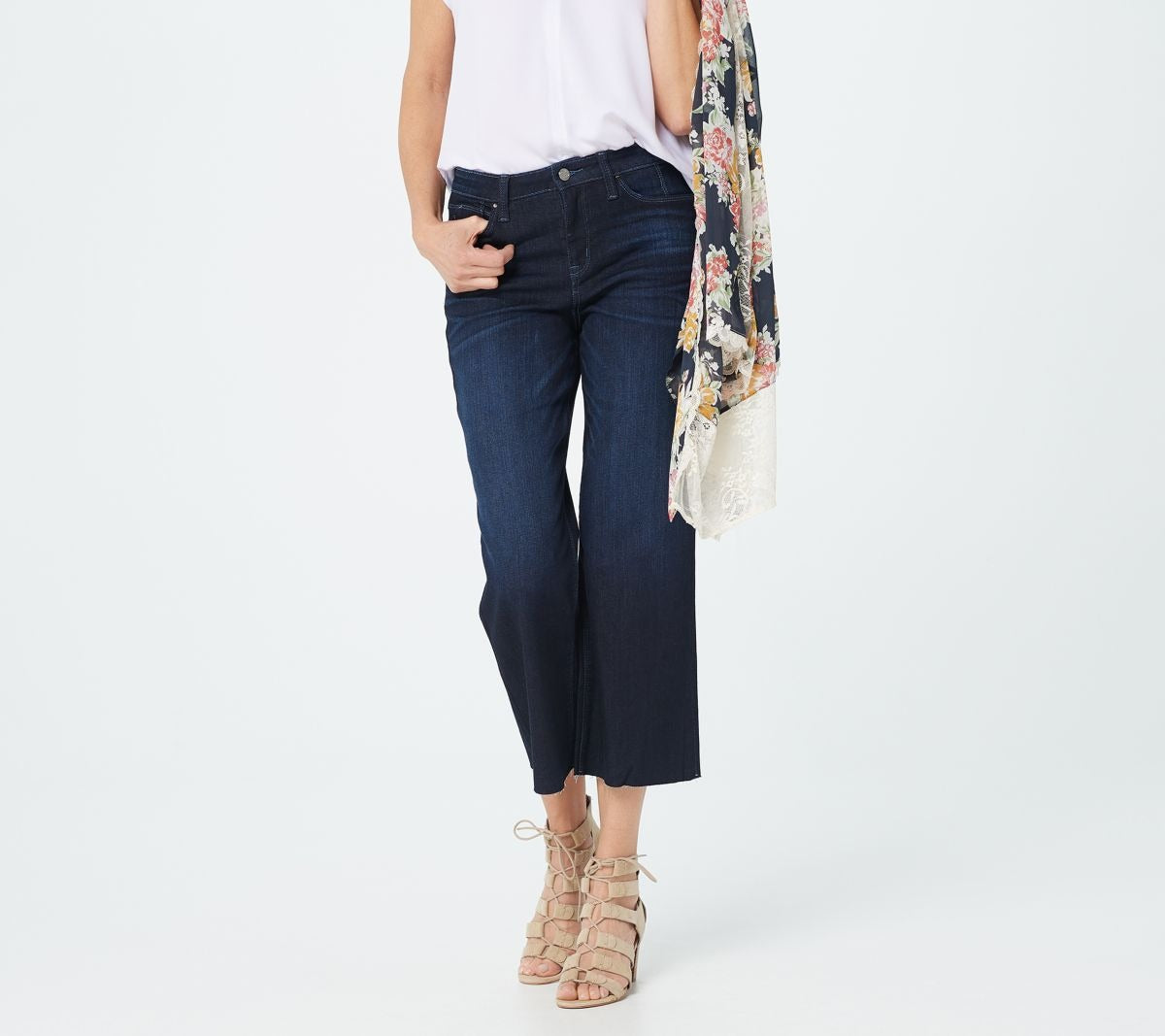 Daisy Denim Wide Leg Crop