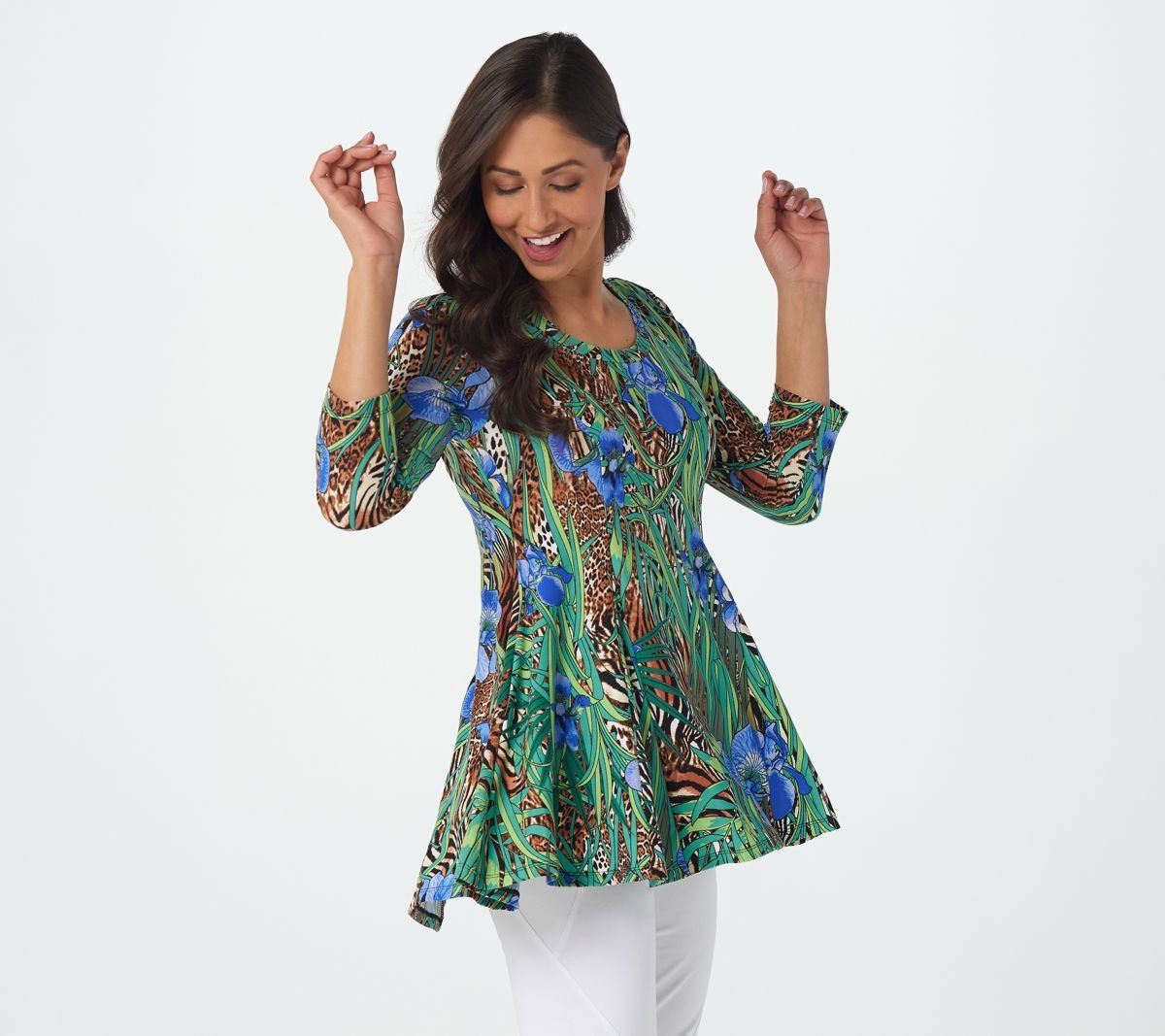 Printed Godet Tunic