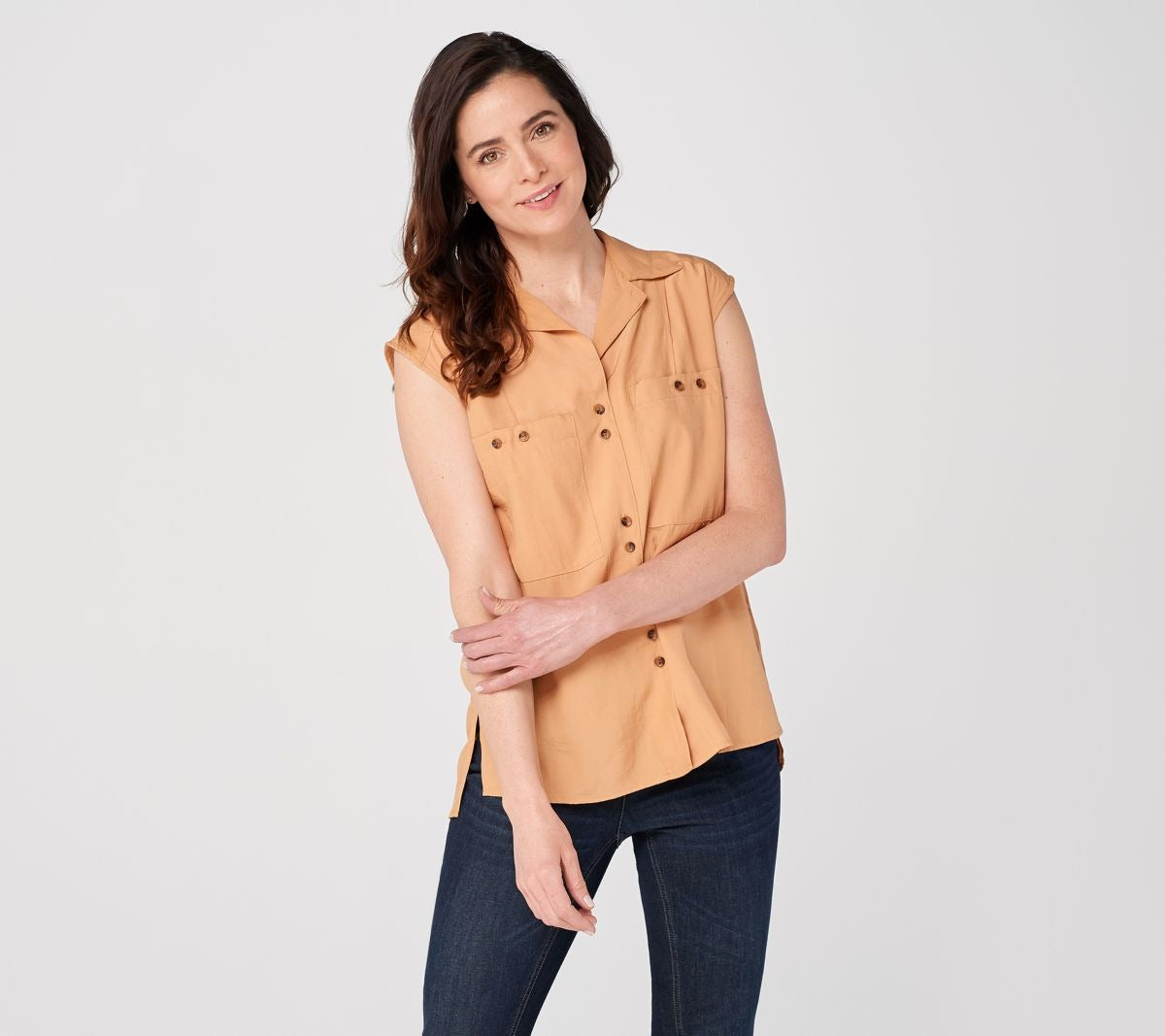 Ojai Button Front Sleeveless Top