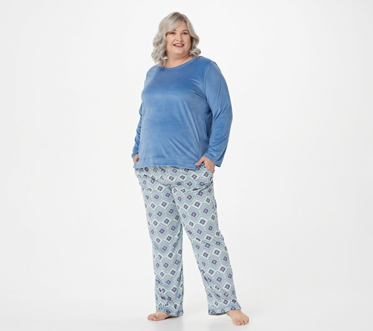 Silky Velour Novelty Pajama Set