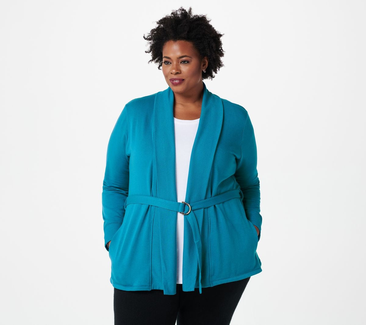 Comfortwear Wrap Belt Cardigan