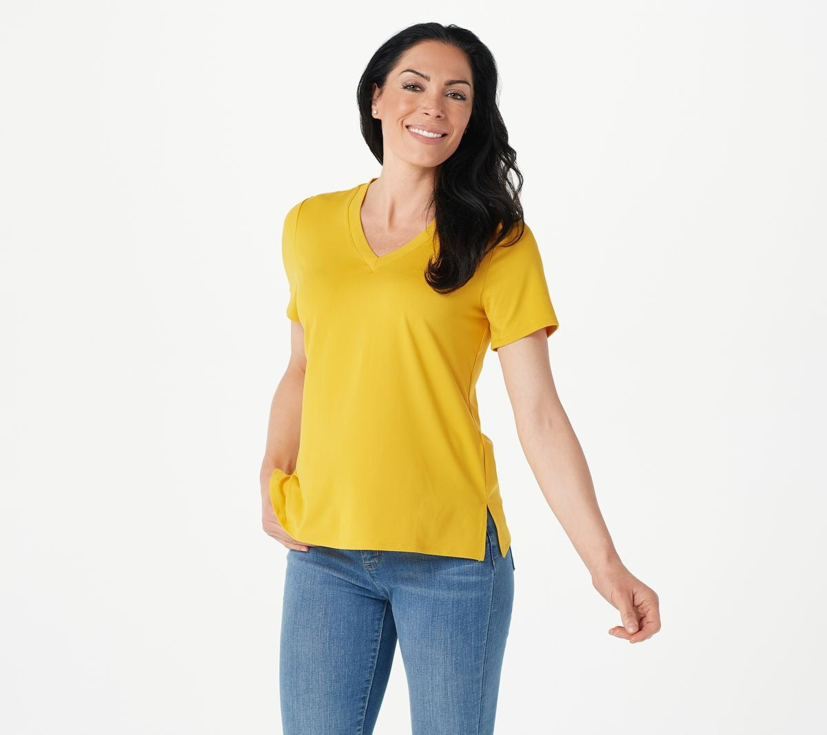 Short-Sleeve V-Neck Top
