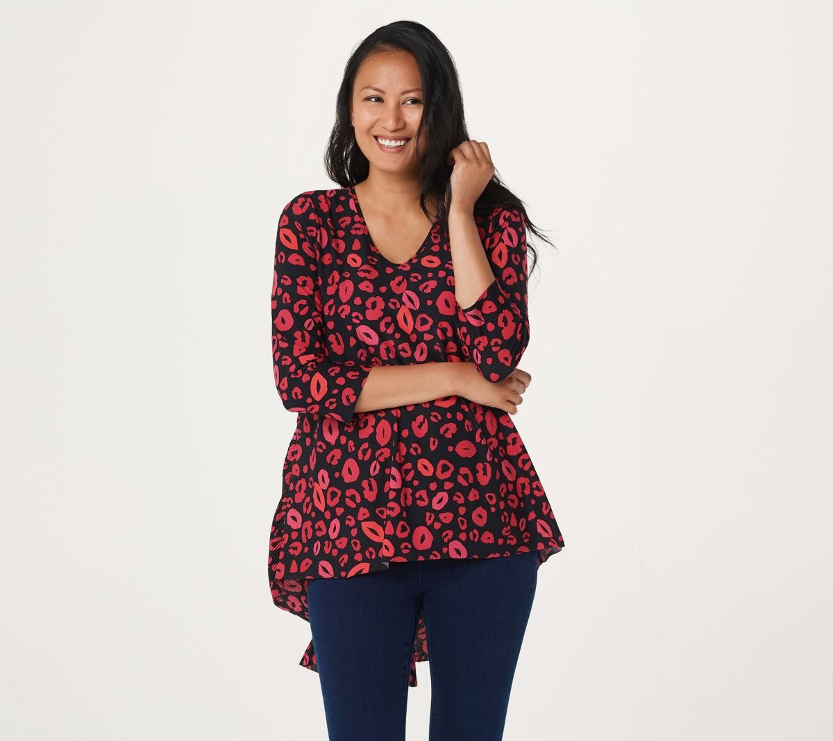 Printed Pleated Back