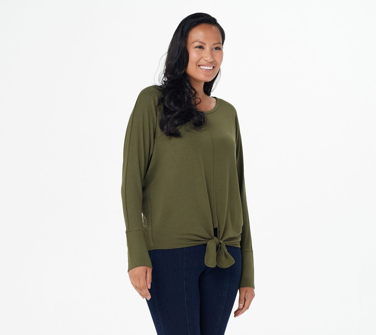 French Terry Tie-Front Top