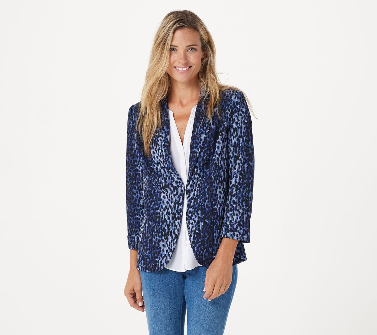 Stretch Leopard Blazer