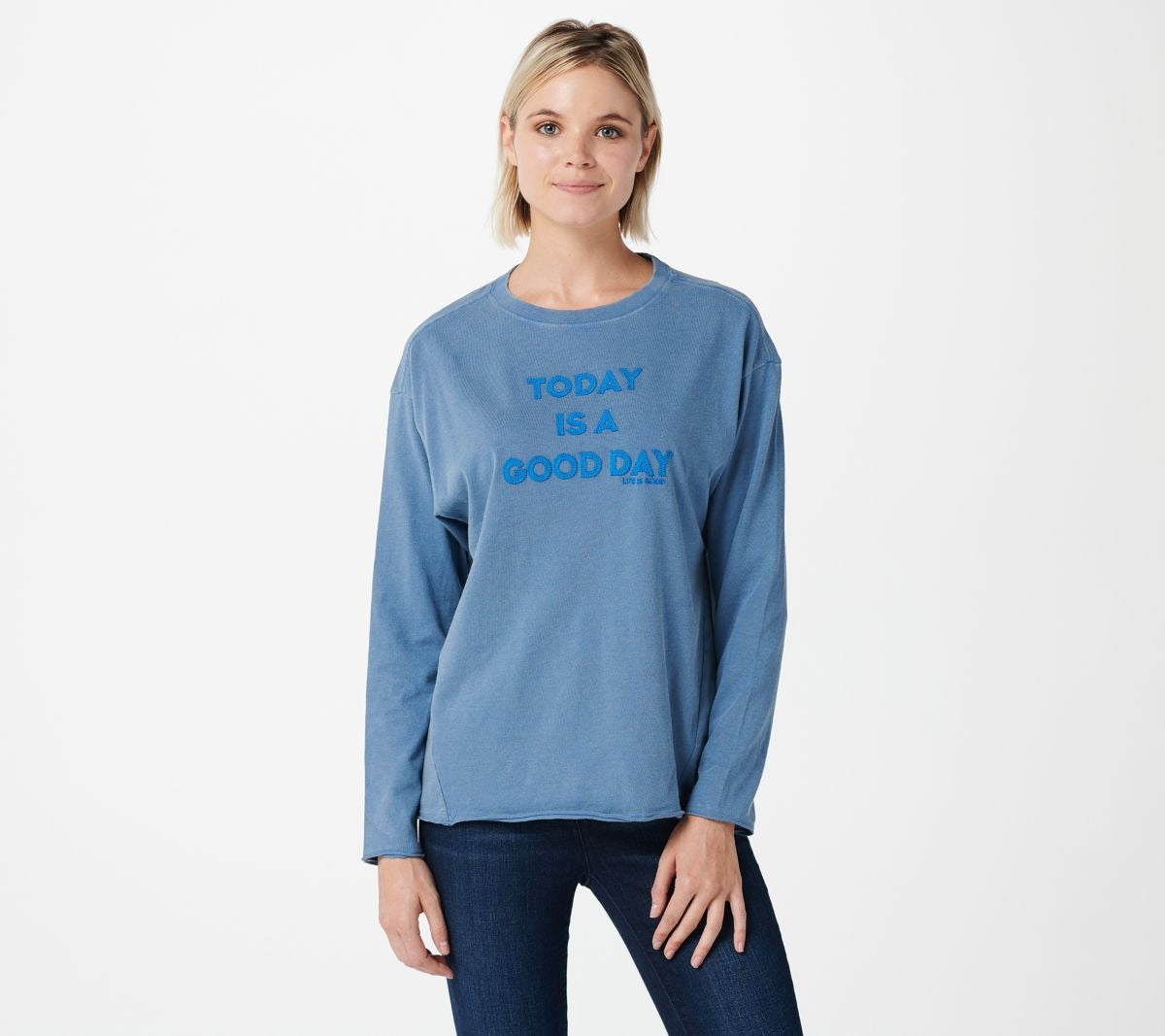 Relaxed Long Sleeve Crusher Tee