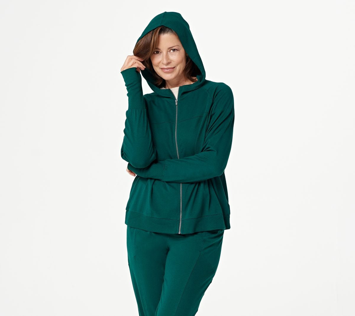 Cozy Knit Mixed Rib Zip-Up Jacket