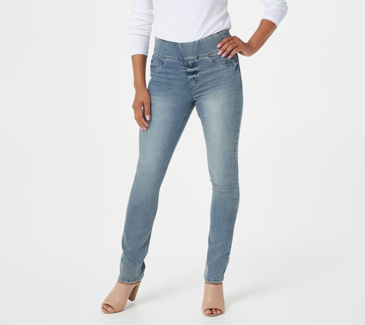 Silky Denim Straight Leg