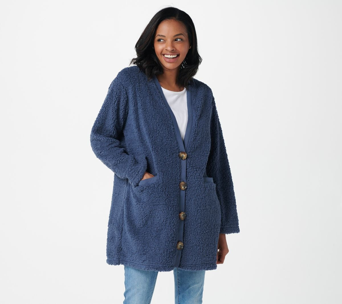 Cozy Sherpa Cardigan Plush