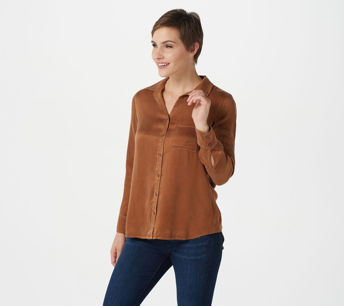 One Pocket Shirt with Curved