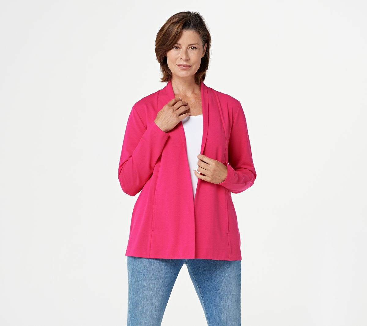 Drape Front Knit Cardigan