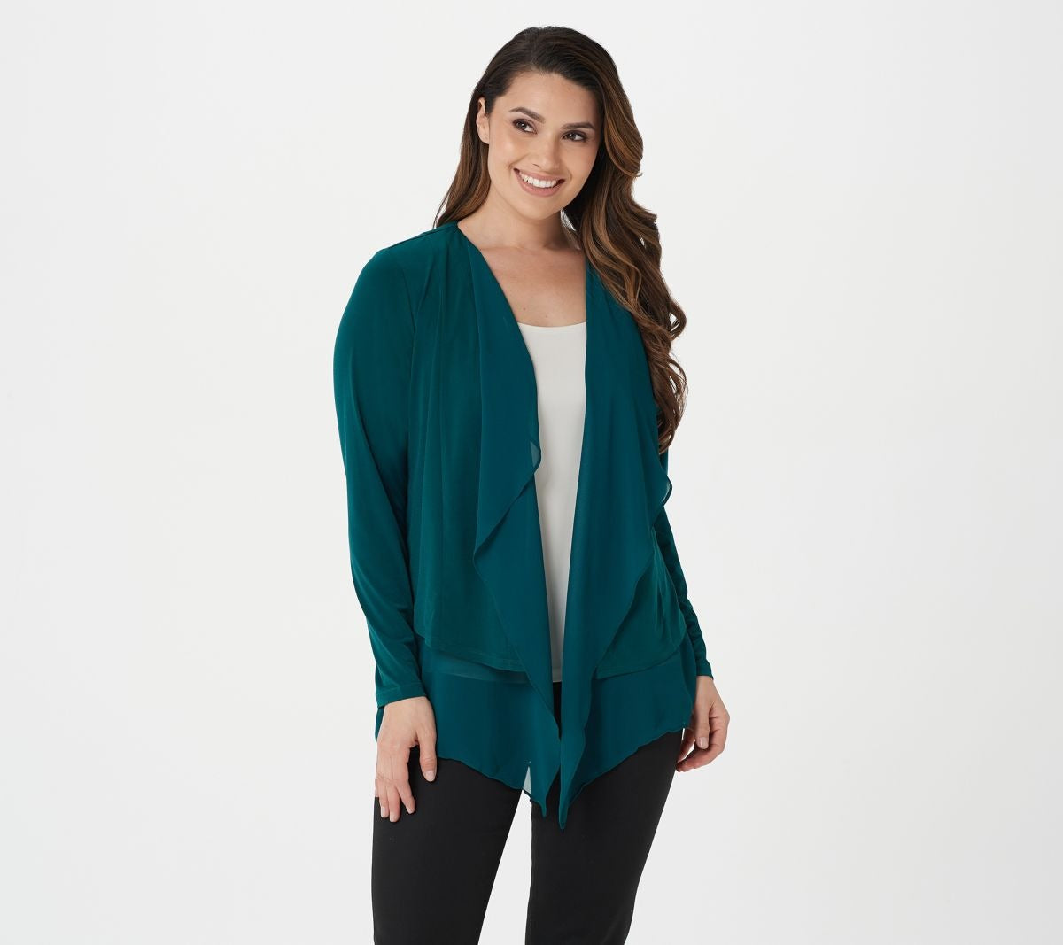 Liquid Knit Open-Front Cardigan