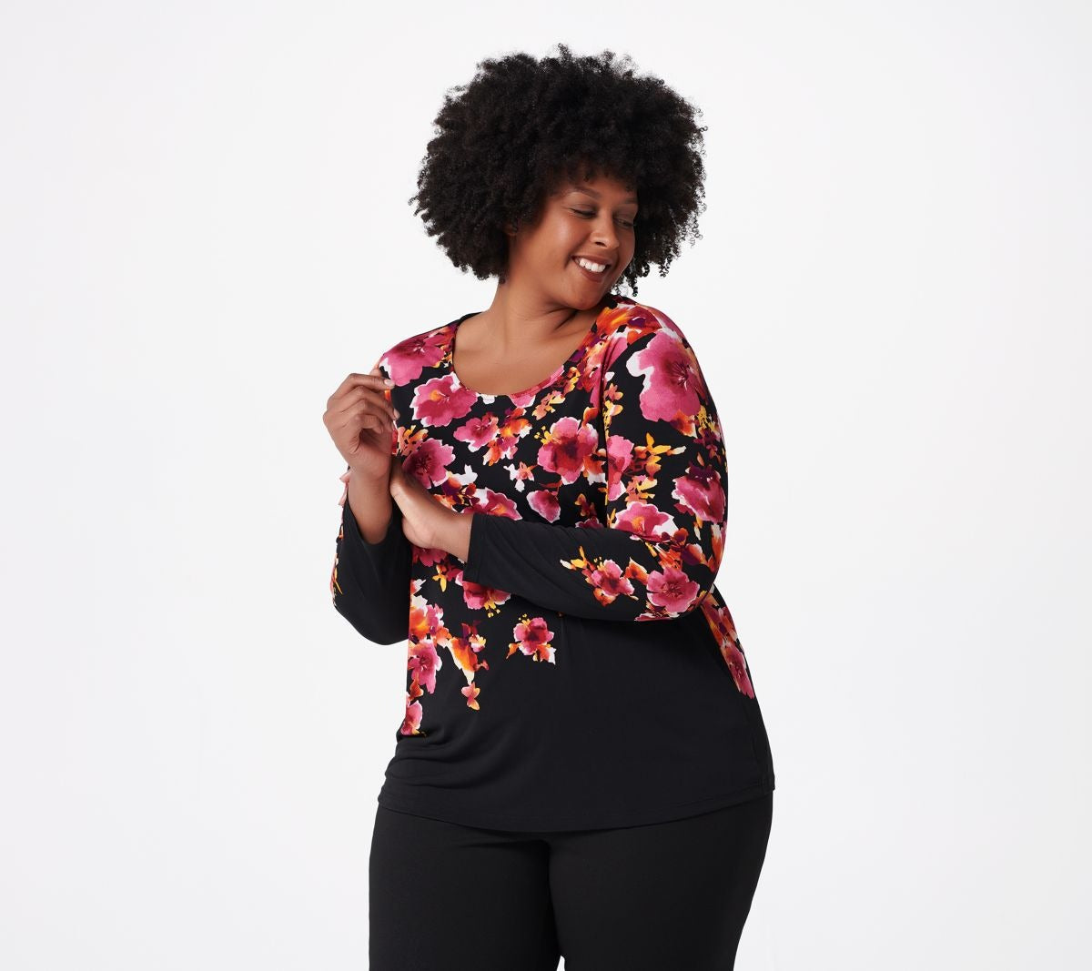 Printed Liquid Knit Long-Sleeve