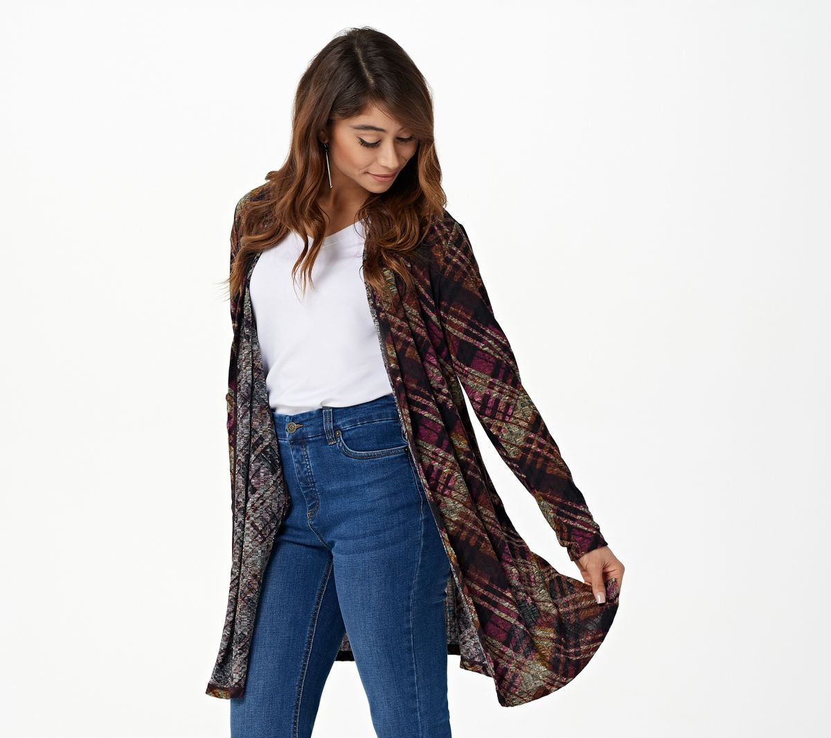 Printed Ribbed Sweater