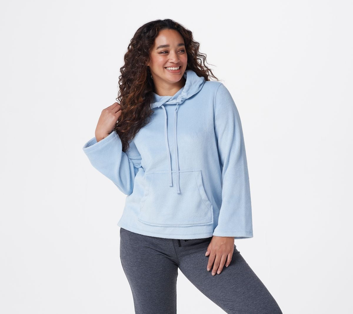 Fleece French Terry Wide Sleeve Hooded