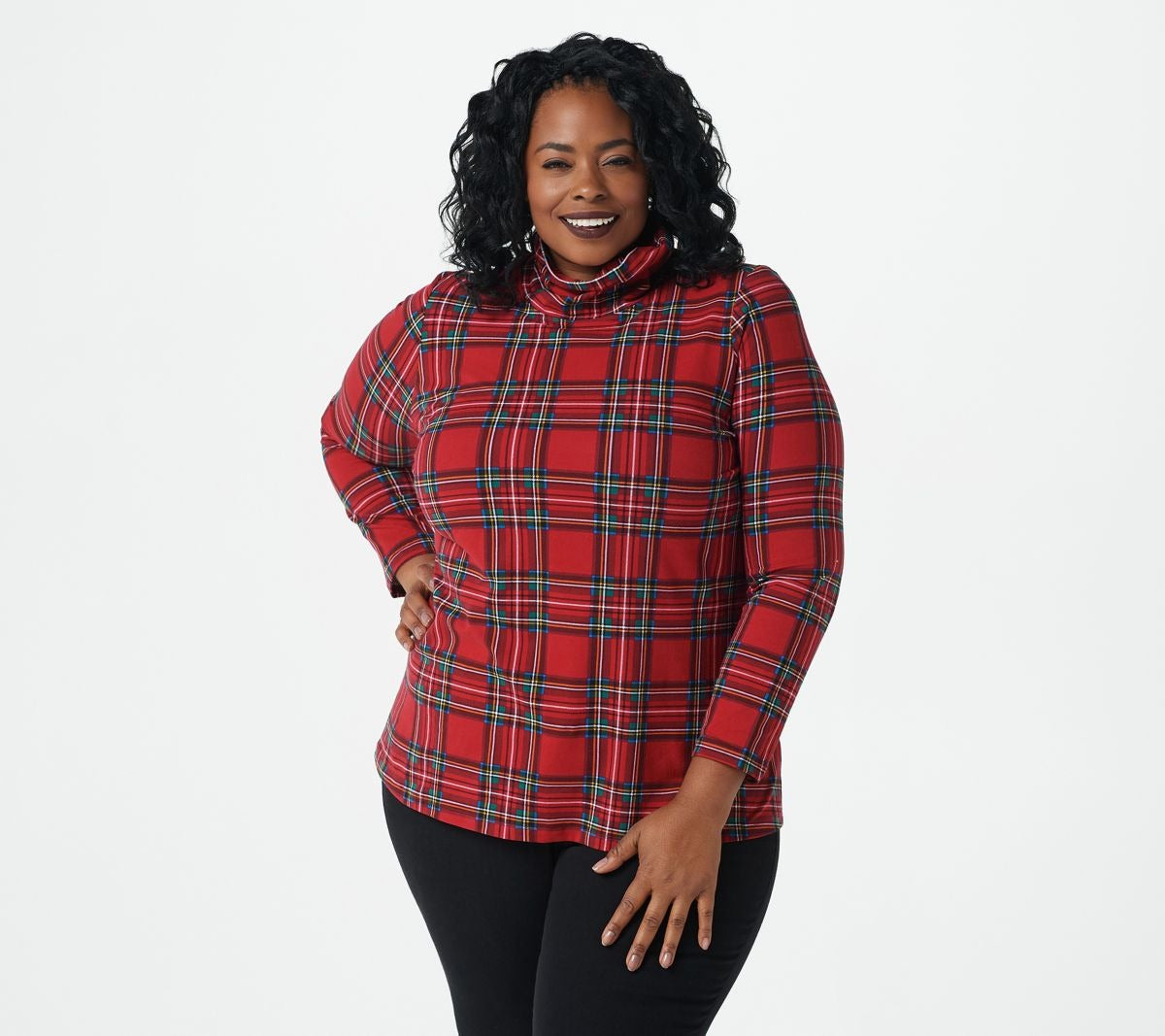 Printed Perfect Jersey Turtle Neck