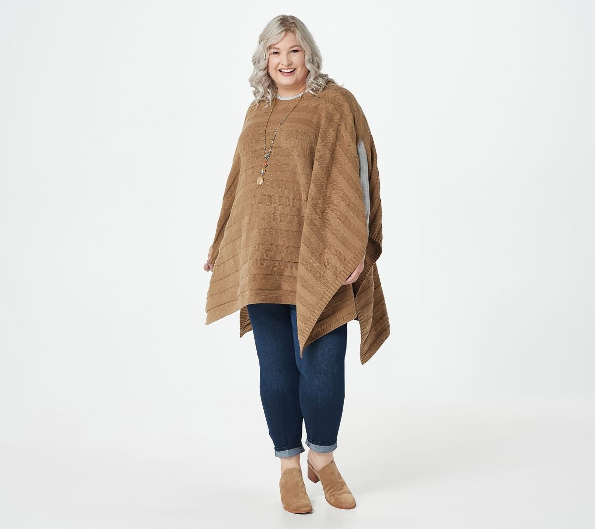 Cable Knit Poncho