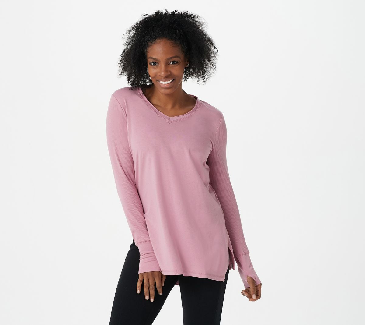 Long Sleeve Knit Layering Tunic Top