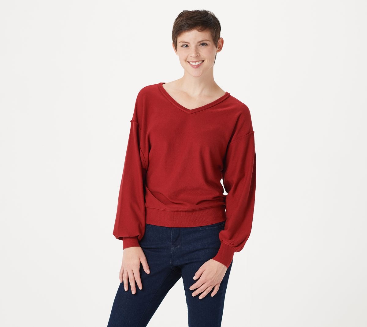V-Neck Dolman Sleeve Sweater