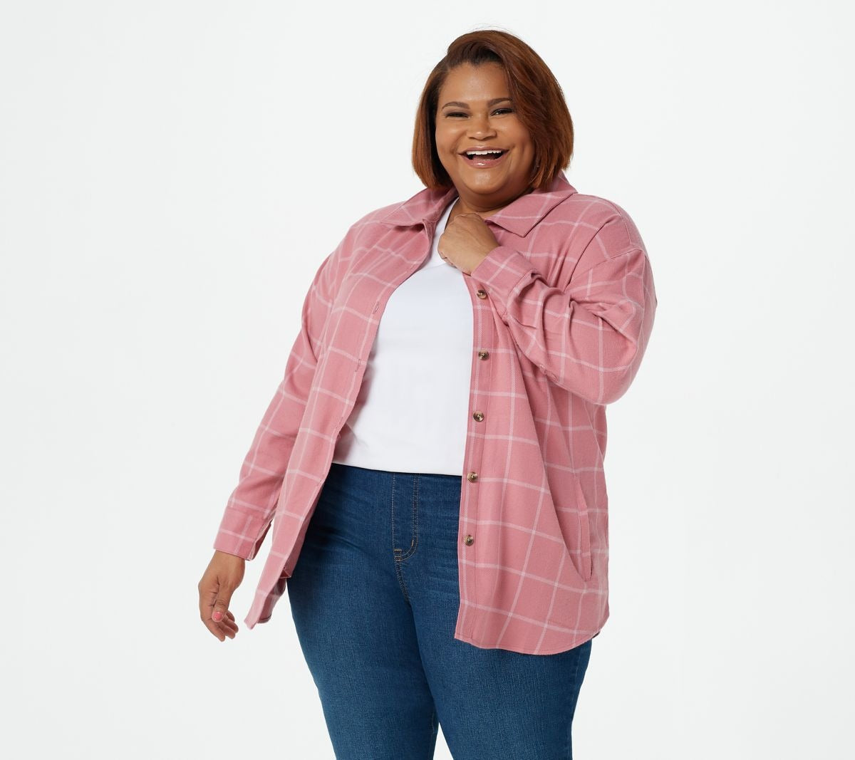 TRUE DENIM Flannel Button