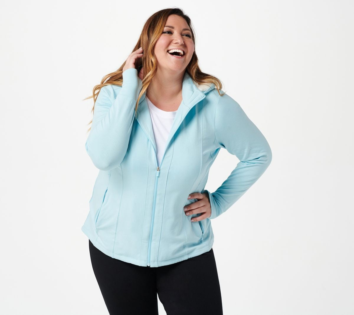 French Terry Zip Up with Fur Lined Hood