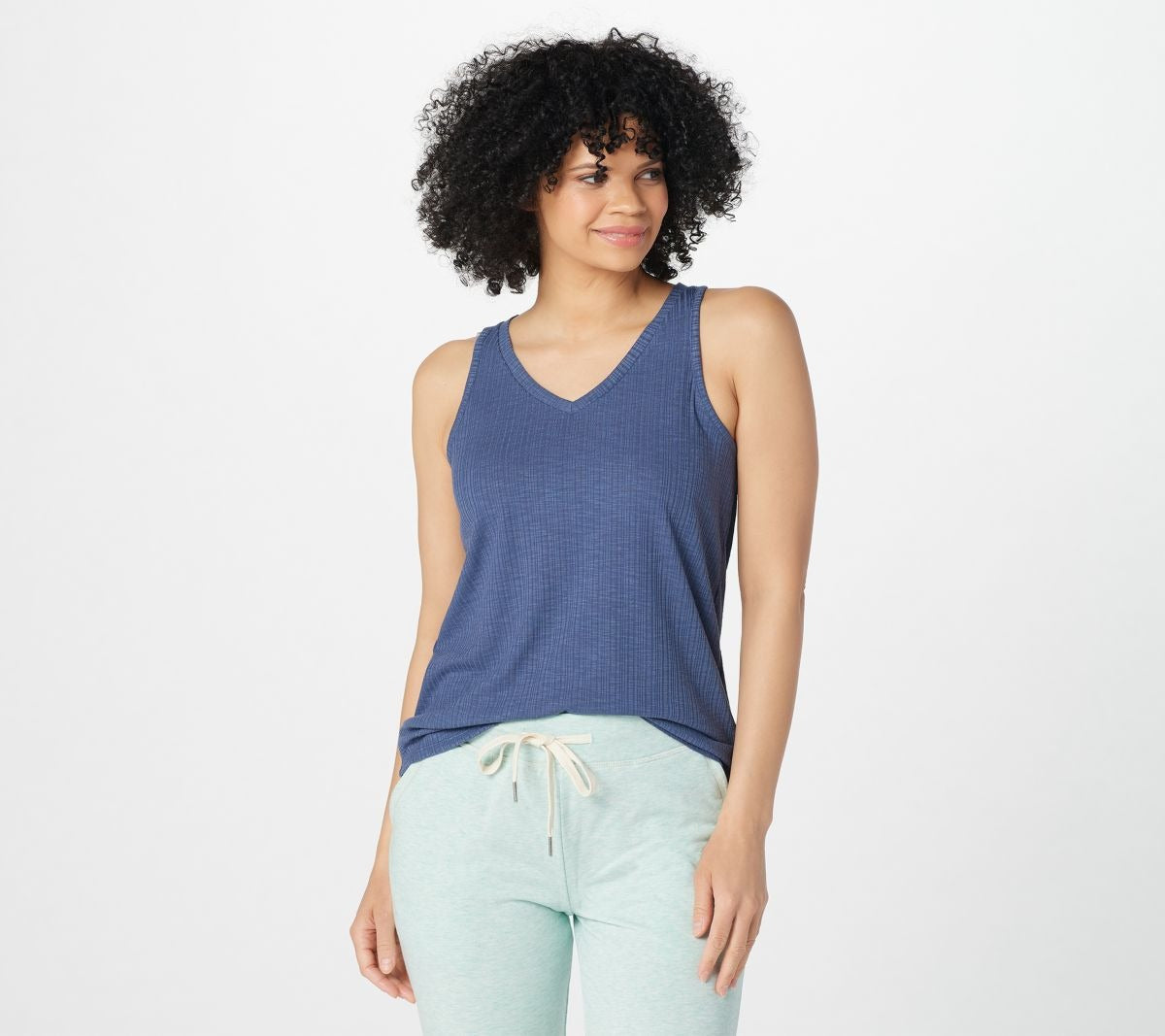 Variegated Slub Rib Tank Top