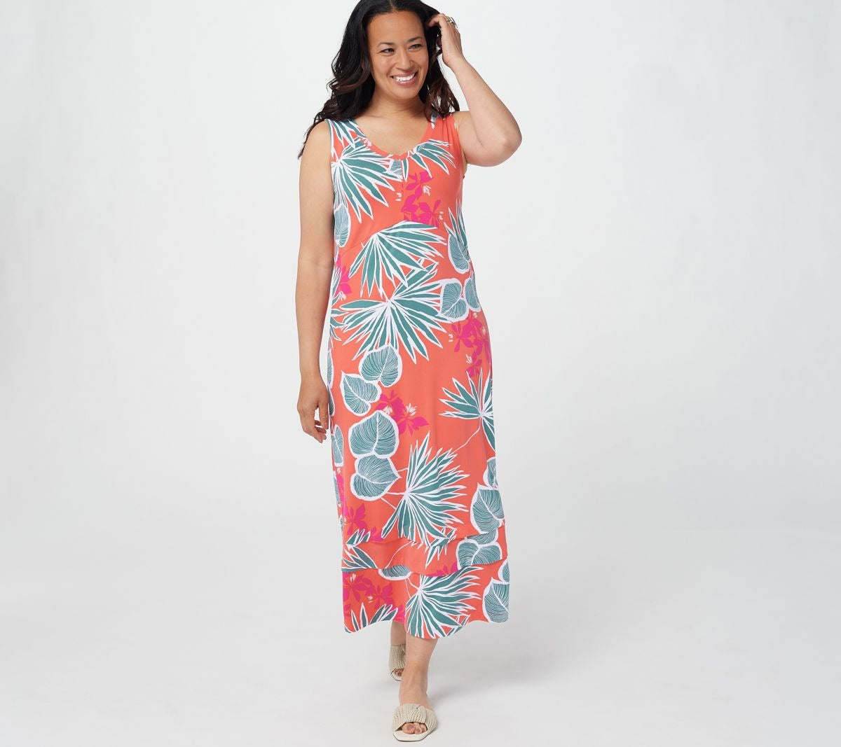 Flexwear V-Neck Dress with Front