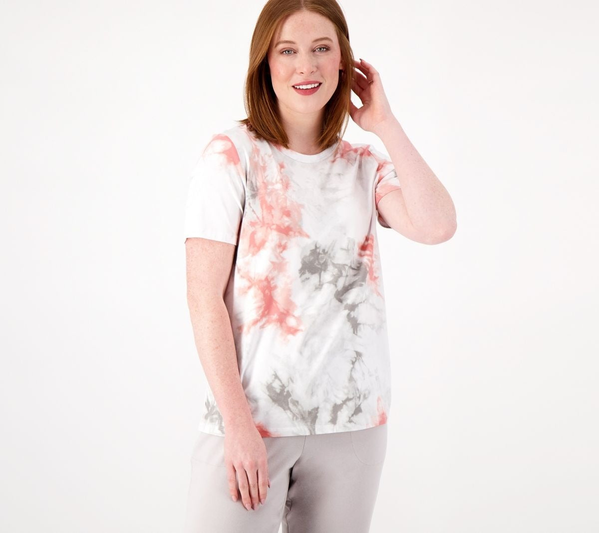 Cozy Knit Luxe Tie Dye Printed Tee