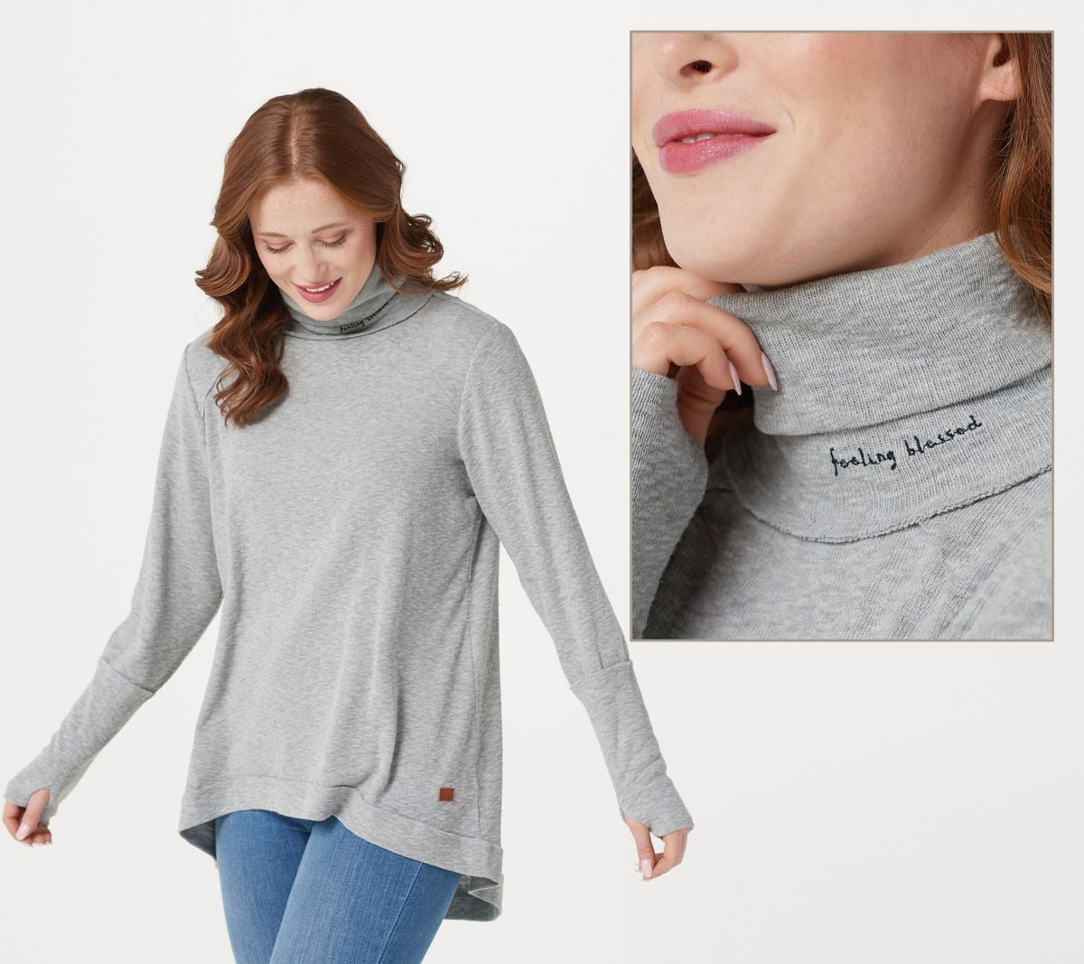 Slub Knit Turtleneck with Raw