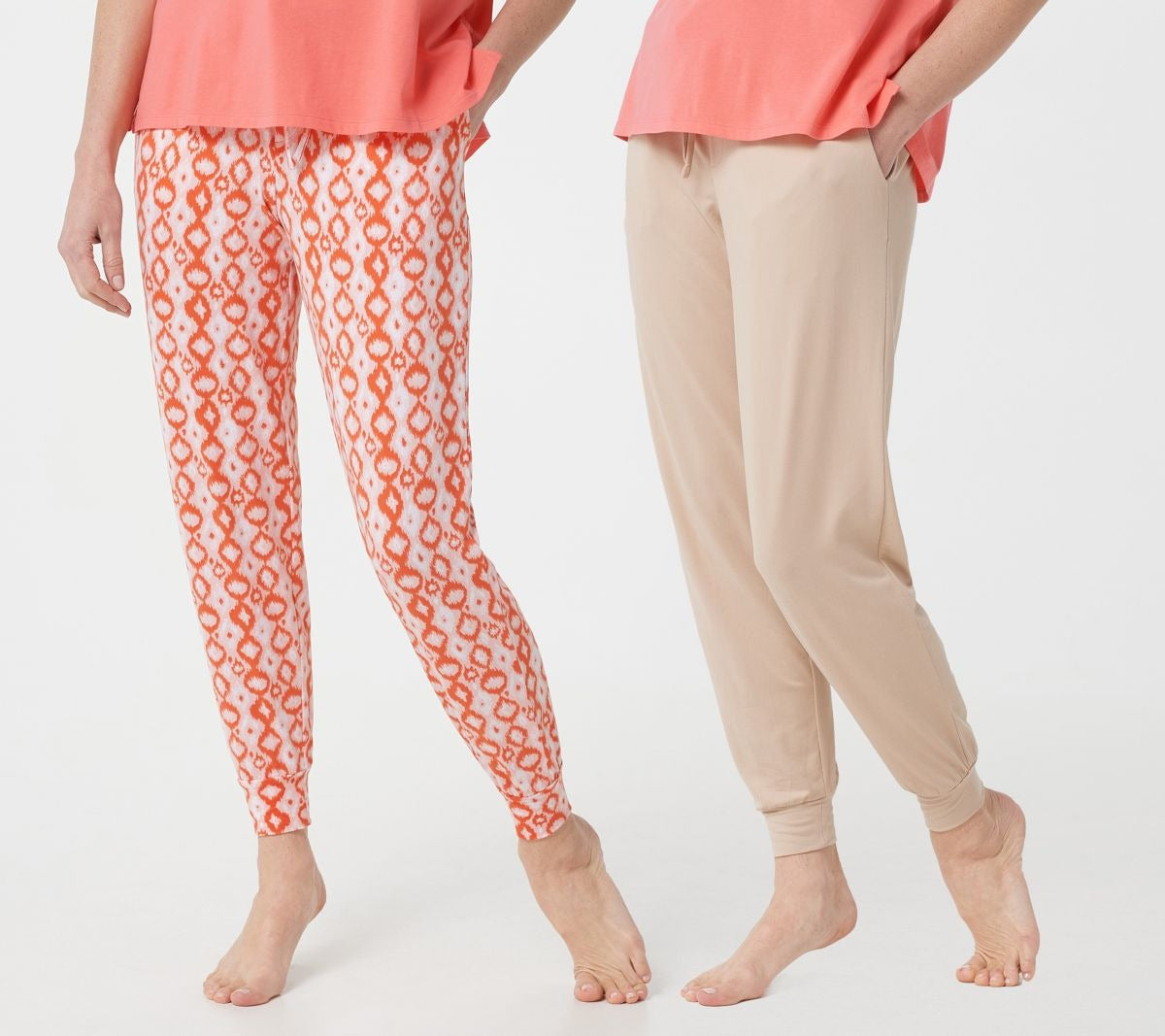 Brushed Jersey Joggers w/ Tie Waistband