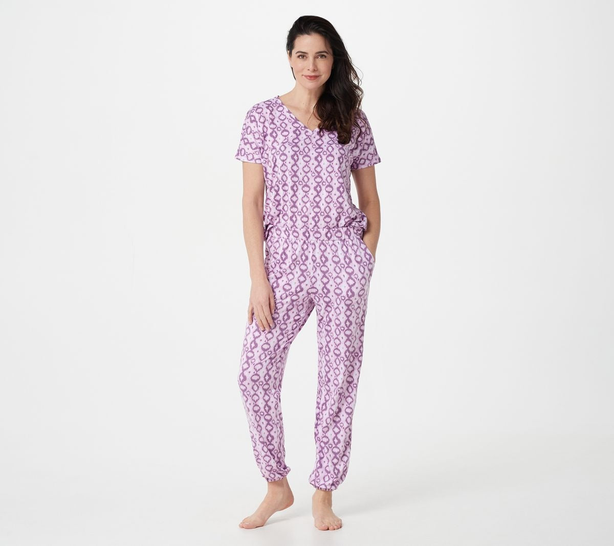 Petite Brushed Jersey Printed Sleepset