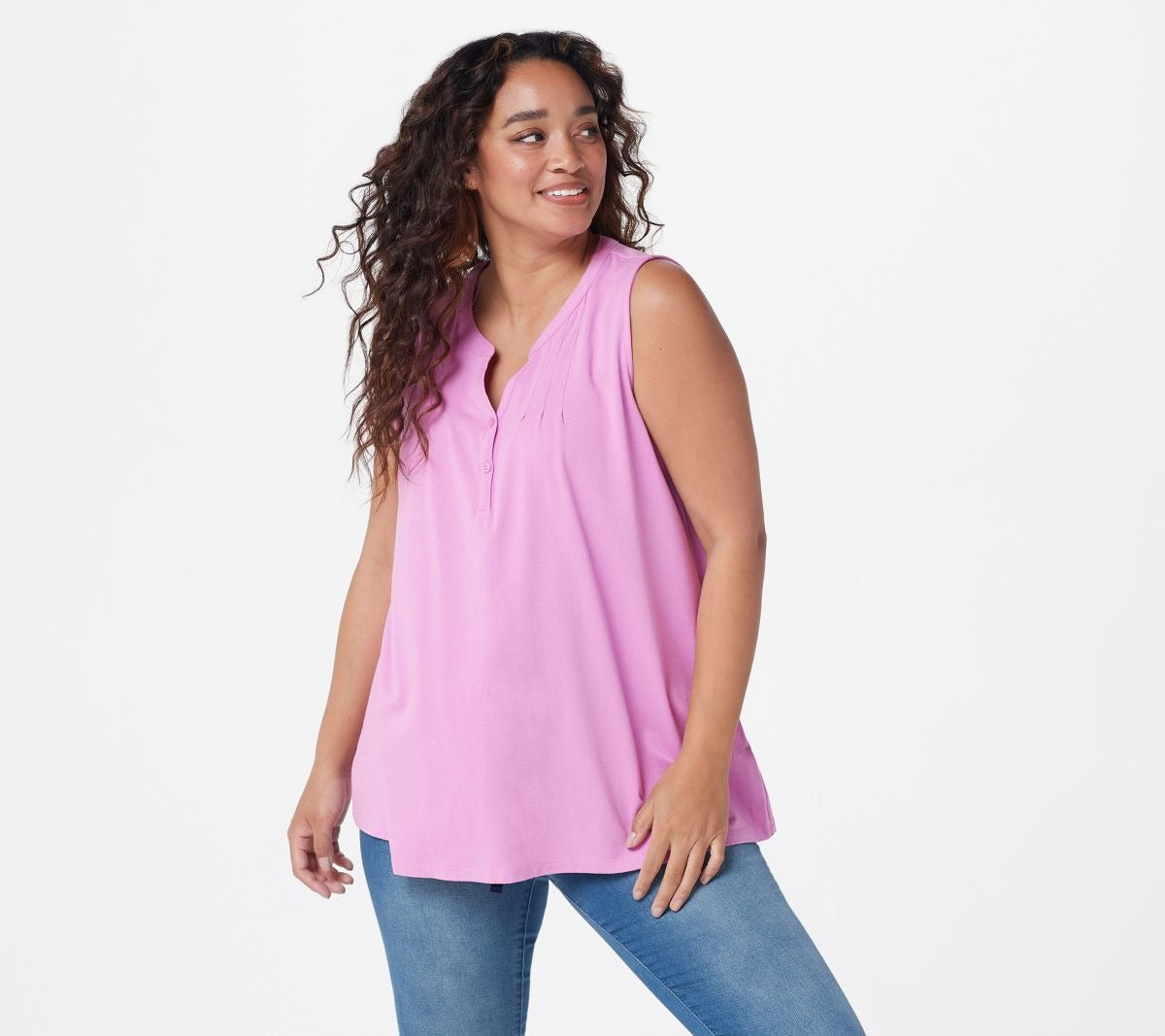 Essentials Jersey Y-Neck Henley