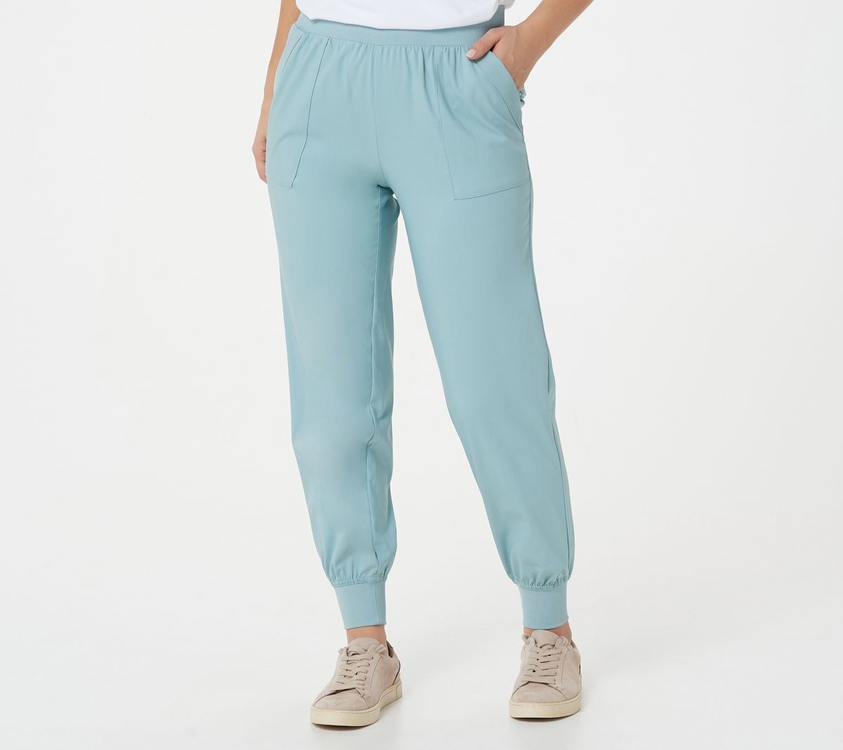 Z-Eco Cityscape Jogger Pants with Rib Knit