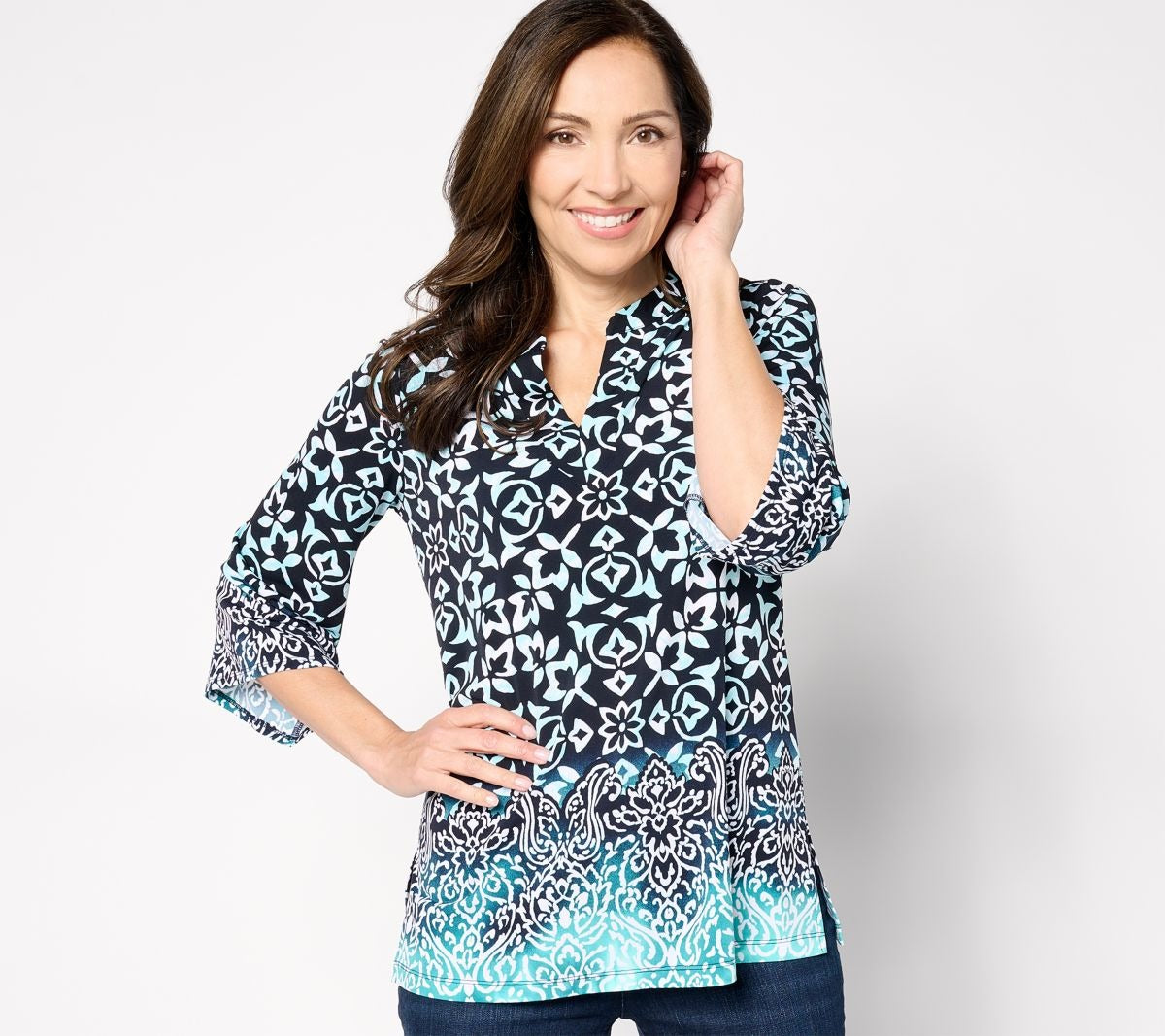 Printed Liquid Knit Split