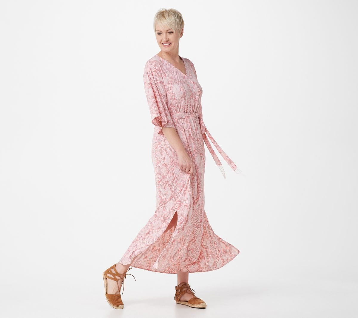 Knit Maxi Dress w/ Fringe